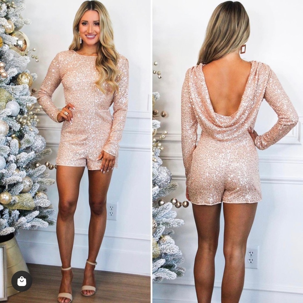 Sequins romper.
